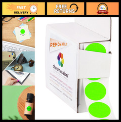 High Visibility 3/4″ Circle Sticker Labels – 1000 Removable Color Coding Dots, F