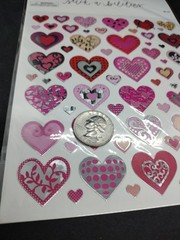 The paper studio stick a bilites heart stickers 96pc