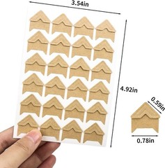DERAYEE 12 Sheets/288 PCS Photo Corner Stickers, Self-Adhesive Photo Mounting
