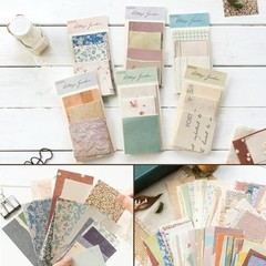 565 Pcs Vintage Scrapbook Paper Kit with Flower Stickers, Decorative Craft Set f