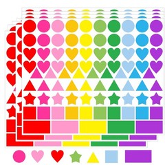 2016 PCS Colored Shape Stickers 10 Colors 6 Shape Dot Stickers Color Coding L…