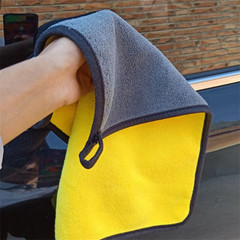 1/2/6pcs Microfiber Cleaning Towel Thicken Soft Drying Cloth Car Body Washing