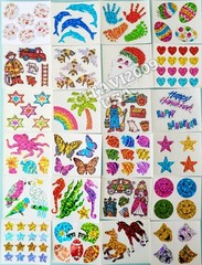 VINTAGE STICKERS LOT OF 176 MODULES HAMBLY STUDIOS PRISMATIC/GLITTER NO REPEATS
