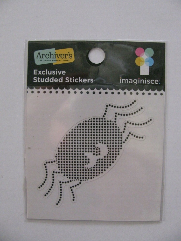 Imaginisce Studded Stickers SPIDER Black NIP