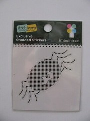 Imaginisce Studded Stickers SPIDER Black NIP