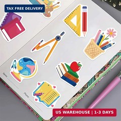 50 Pcs School Stickers Back to School Season Stickers Students Teacher Science D