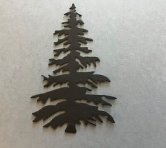 TREE Christmas tree die cut embellishments 6 Pcs 3-1/2″ x 2-1/4″ Choose Color