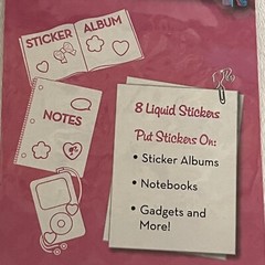 Barbie Liquid Stickers 2010 Mattel Fashion Angel Set of 8 Scrapbook New Open Pkg