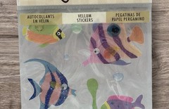 TROPICAL FISH Clown Angel Fish Seaweed Bubbles Ocean Jolee’s Vellum Stickers NEW