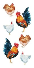 Watercolor Chickens Rooster Stickers Envelope Seals Planner Papercraft Crafts