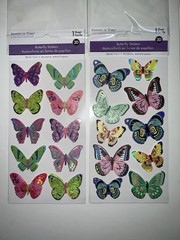 MultiCraft Butterfly Stickers With Foil Accents Multi Colored (2 Pack)