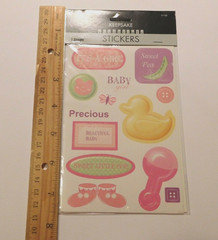 Keepsake Essentials Stickers Lot 2 Sheets Package ~It’s A Girl~ Creativity Inc