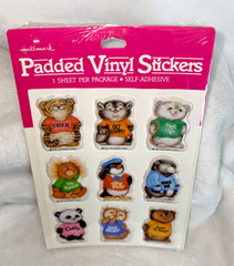 New Sealed 1981 Hallmark Puffy Padded Vinyl Shirt Tales Animal Stickers