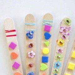 PINGEUI 200 Pcs 8 × 1 Inch Jumbo Craft Sticks, Wooden Large Tongue Depresso