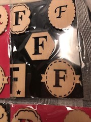 Wooden Stickers Letters P,T,R,F,D,L. NEW Scrapbook Craft Monogram Initial Alpha
