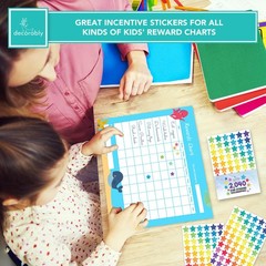 2,040 Holographic Small Star Stickers for Reward – 34 Sheets with 14 Designs …