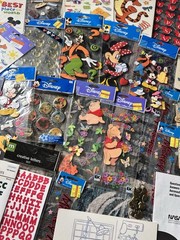 Mixed Lot of Stickers Tickets Guides . Stickopotamus, Disney, Paper Stuff Etc