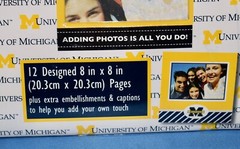 University of Michigan Wolverines NCAA 8”x8” Complete Photo Scrapbook ~ NEW ~ G2