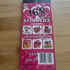 Vtg Color Clings Paper Magic Valentines Stickers Book Love Hearts Animals