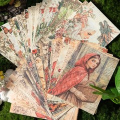Vintage Fairy Tale Decoupage Scrapbook Paper Set – 180 Sheets Fantasy Cryptid