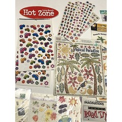 Scrapbooking Sticker Lot Summer Beach Vacation Picnic Travel Car Planes Die Cuts
