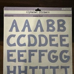 Colorbok Lavender Alphabet Stickers Lot of 5 Casual Letter Sheets Scrapbook