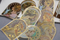 Mucha PET stickers | 10pcs PET Stickers Mucha vintage style pattern woman myster