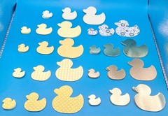 160+ Rubber Ducky Die Cuts 3 Sizes, 9 Styles