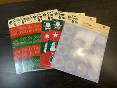 VINTAGE American Greeting Seasonal Stickers Christmas Snowflake Snowman
