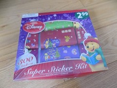 Winnie the Pooh Super Sticker Kit set of 300 Disney Christmas Theme