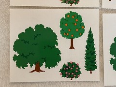 Mrs. Grossman’s Sticker Lot Garden Tree Bush 4 L Mods Sheet Green Vintage 1993