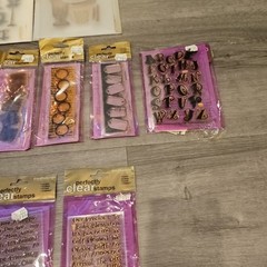 Clear Acrylic Stamps Lot. Scrapbooking, Crafting.