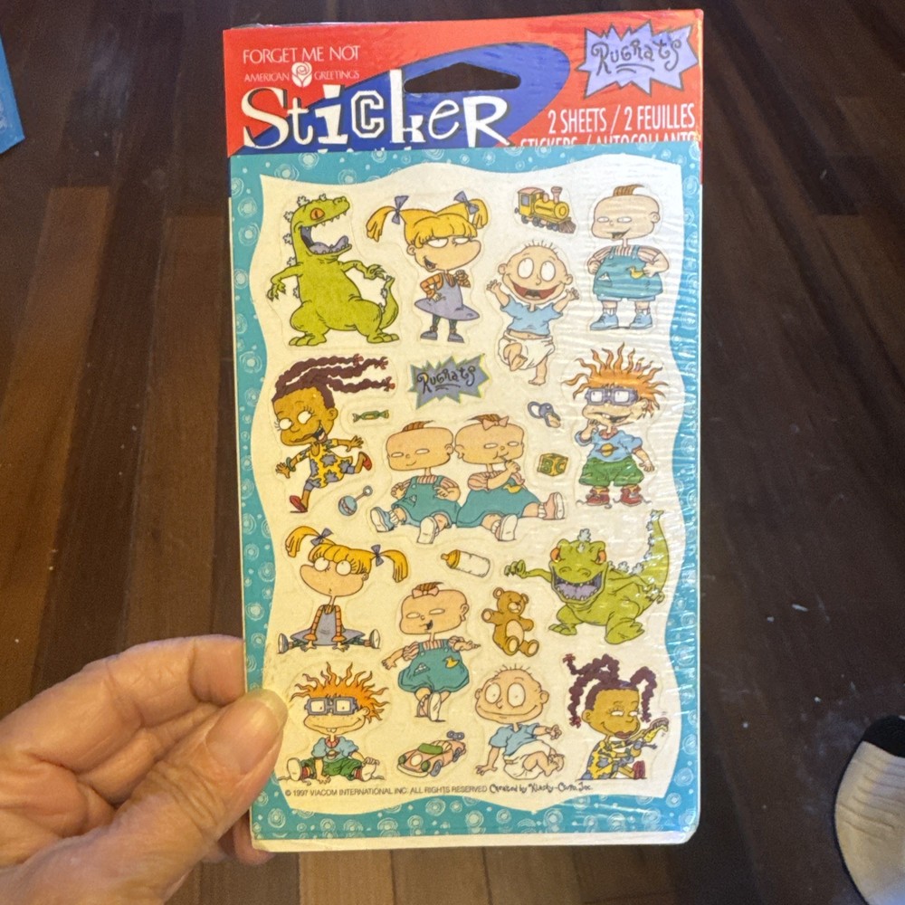 1997 Nickelodeon RUGRATS Stickers 2 Sheets American Greetings NIP
