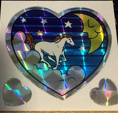 Vintage Unicorn Stickers 80’s Prisms + Rare Foiled Illuminations Fantasies Sheet