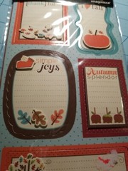 Imaginisce Brand:Scrapbooking Thanksgiving 2 Sticker Stackers & 1 Chipboard, NEW