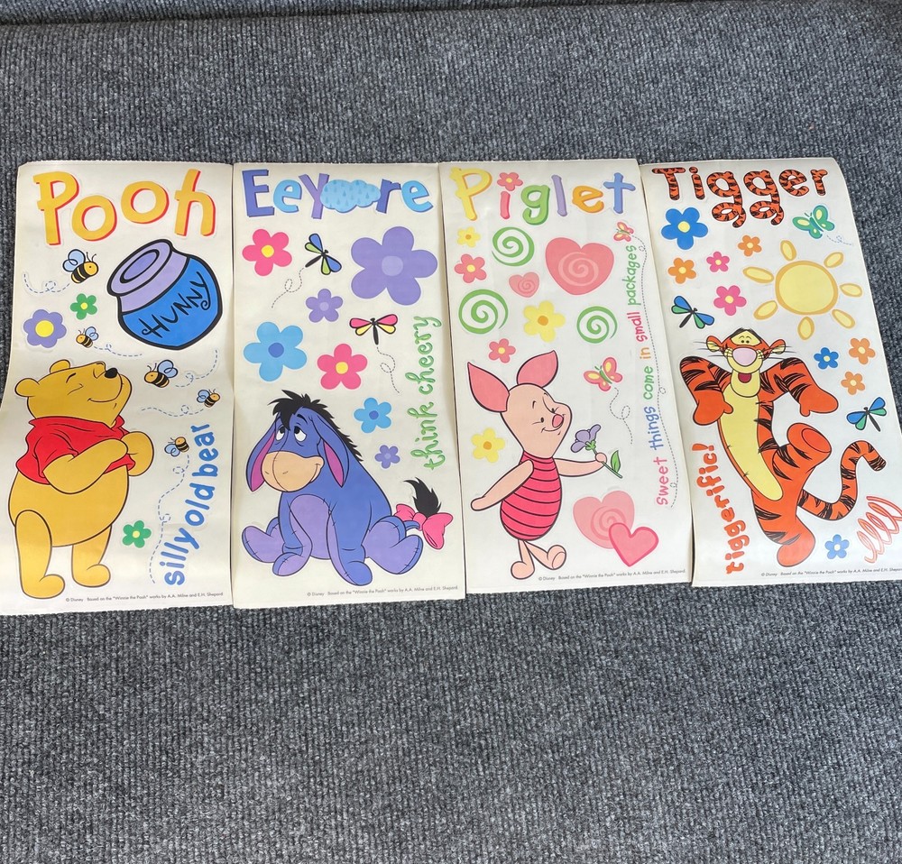 Vintage Sandylion Winnie The Pooh Eeyore Tigger Piglet Sticker Sheets Big Unused