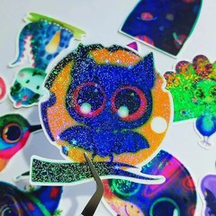 50 Sheets Holographic Sticker Paper Glitter Overlay Self Adhesive 2.9×4.1 inch
