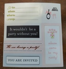 24 Jo-Ann Craft Essentials Sticker Card Captions «You’re Invited» clear stickers
