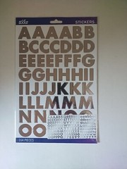 Sticko Alphabet Stickers-Black Futura Bold Large