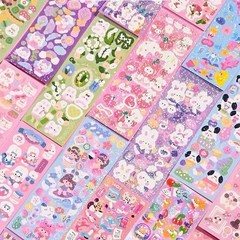 60Sheets Mixed Korean Cute Deco Photo Cards Scrapbook Stickers
