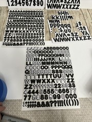 Letters And Numbers Vinyl Stickers Black & Red Mixed Lot New & used