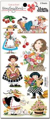Mary Engelbreit Stickers 2 Sheets Whimsical Mary’s Giving Gifts Baskets Flowers