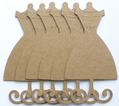 {4} *DRESS FORM* Bare Forms Unfinished Chipboard Die Cuts – 5″