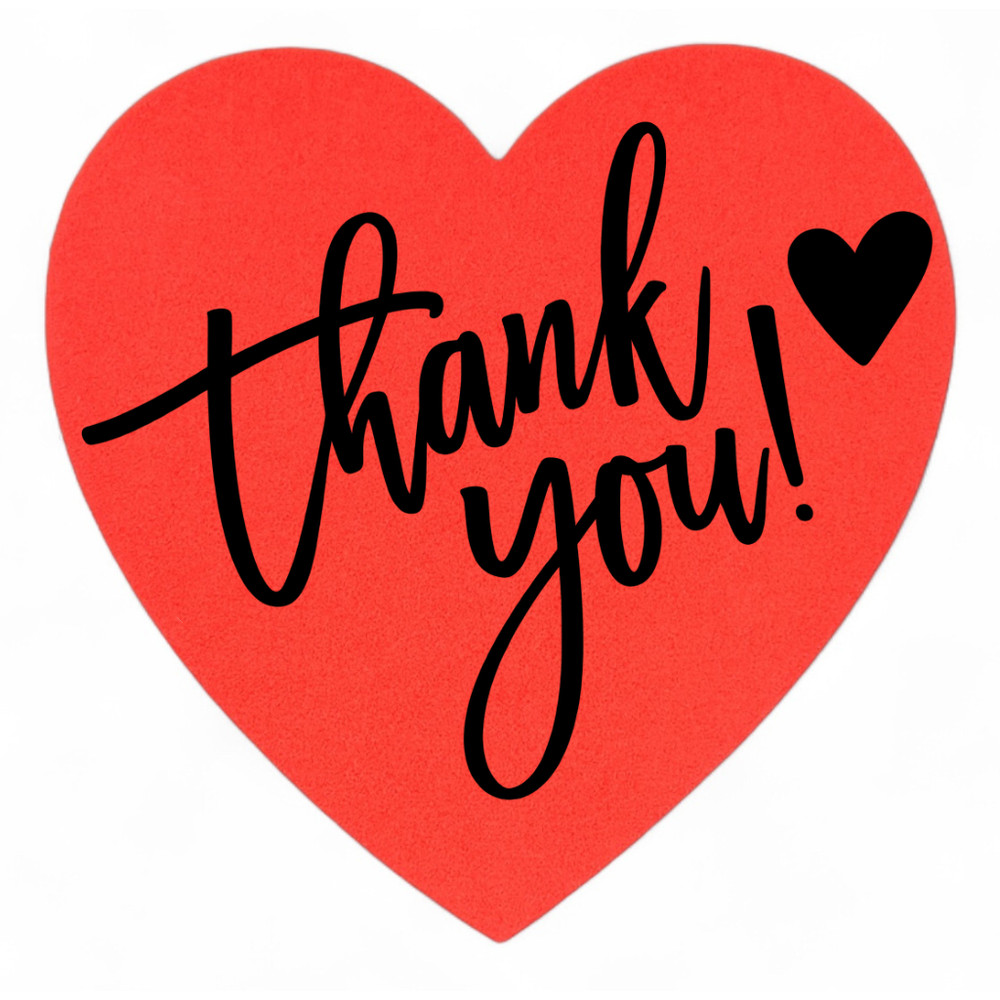 50 Silver Holo Thank You Stickers 2 Inch – Shiny Rainbow Heart Mailing Labels