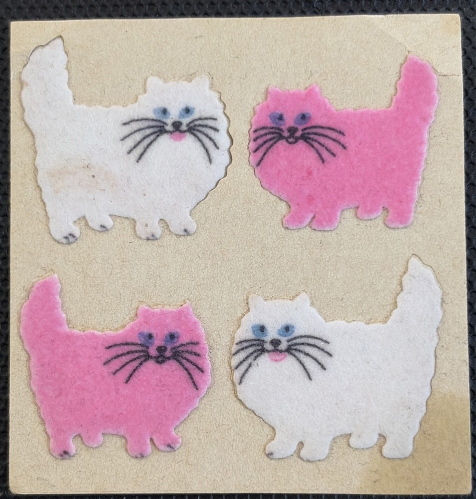 VINTAGE SANDYLION FUZZY LION STICKER 4.25 SHIPS ALL