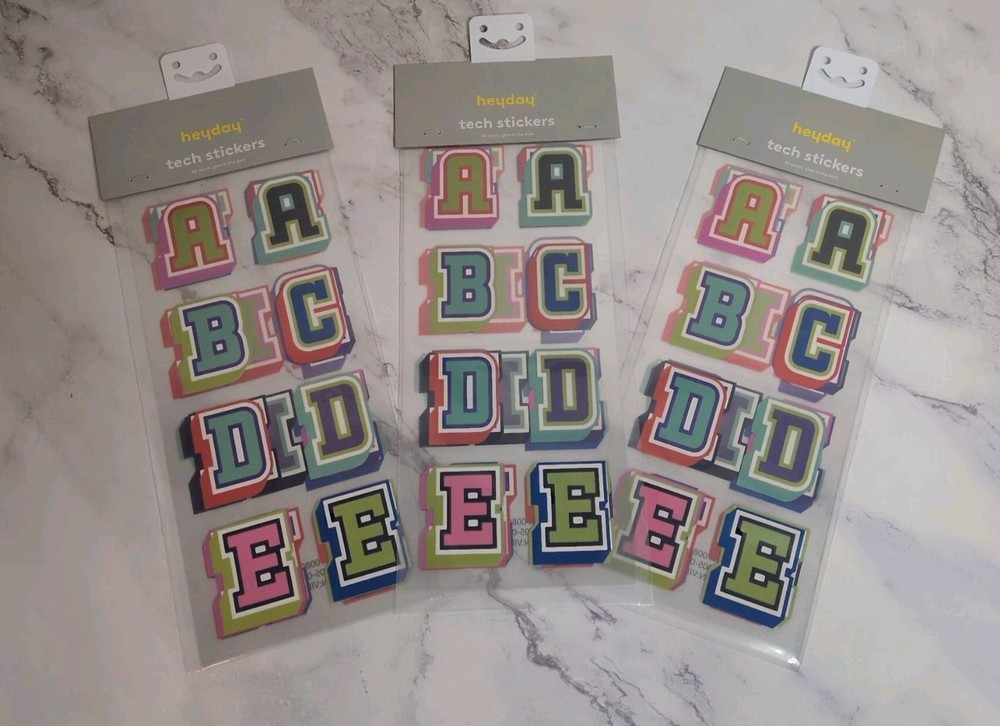 Heyday Glow In The Dark Alphabet Stickers 3 Set Of 40 Count