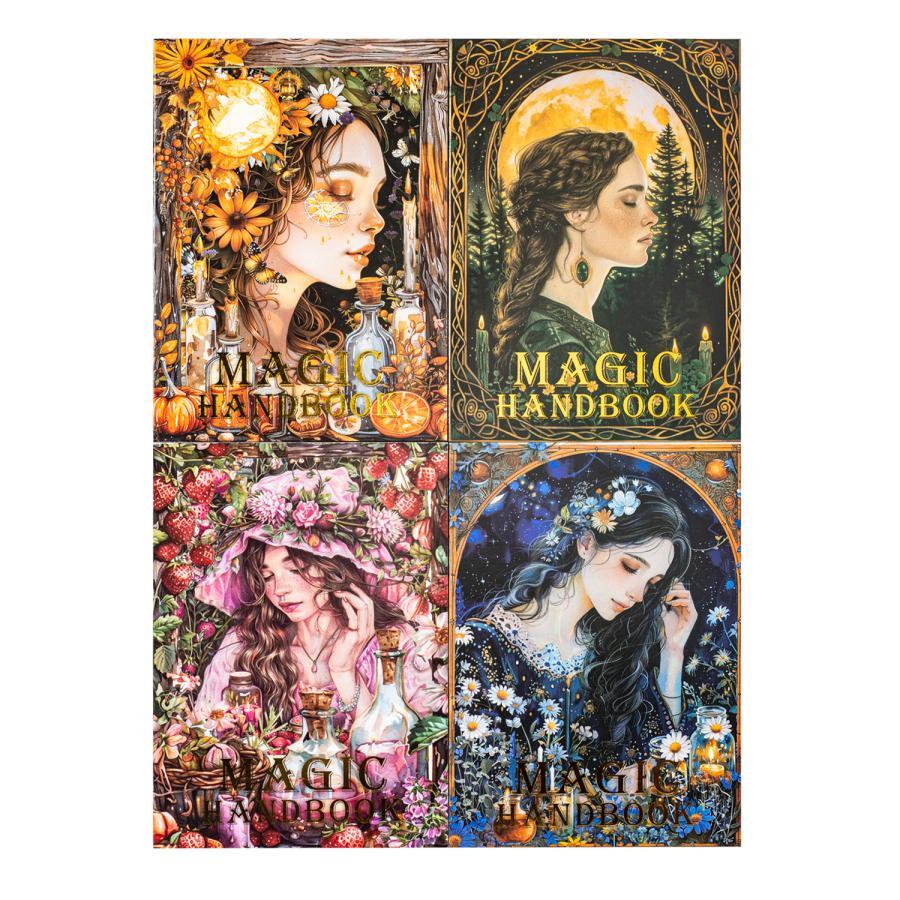 20 Pages Magic Witch Forest PET Stickers Book Journals Album Decorative Collage