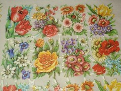Victorian Style Floral Flowers Die Cut Scrap PZB Germany Reproduction 2 sheets