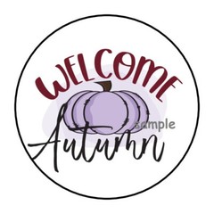 30 WELCOME AUTUMN ENVELOPE SEALS LABELS STICKERS 1.5″ ROUND FALL PUMPKIN