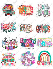 Grandma By Any Name Collage Sheet Supplies Scrapbooks Junk Journals Card Making